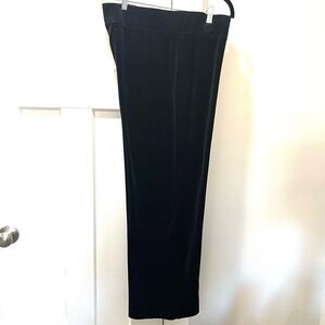 Ralph Lauren Elegant Black Velour Wide Leg Pants-Lauren Active. Pull on